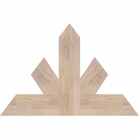 Ekena Millwork Saratoga Smooth Timber Gable Bracket, Douglas Fir, 36"W x 24"H x 1 1/2"D x 5 1/2"F, 16/12 Pitch GBW036X24X0206SAR00SDF